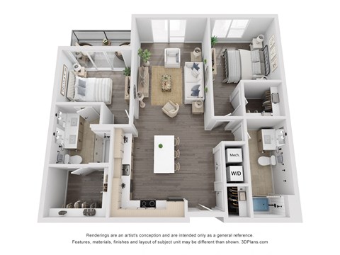 Racer Floor Plan at The Flats & Terraces at Wildhorse Village, Chesterfield